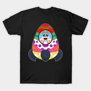 Rabbit Easter Easter egg Rocket T-Shirt